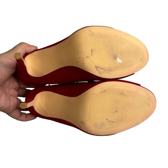 Nine West Nulywed faux suede red heels stilettos women’s shoes 6.5 - Picture 12 of 14